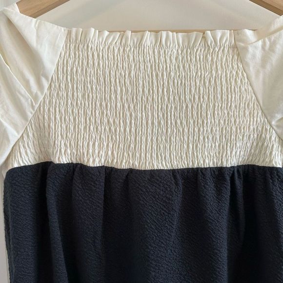 NWOT Anthropologie Maeve Bow Colorblocked Shift Mini Dress - Picture 10 of 14